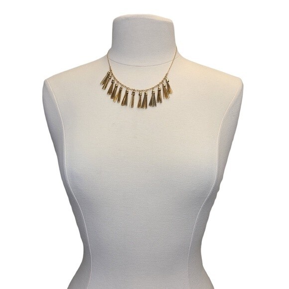 Gold Tassle Chain Necklace - Picture 2 of 4